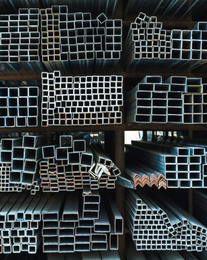 Large steel factory warehouse